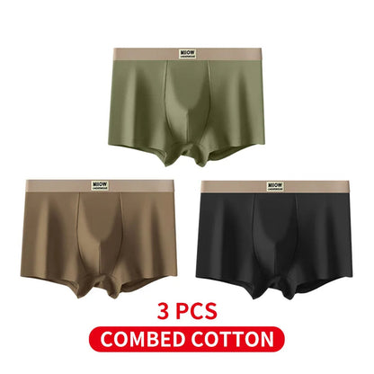 MiiOW Combed Cotton Antibacterial Plus Size Boxer Shorts (3-Pack)