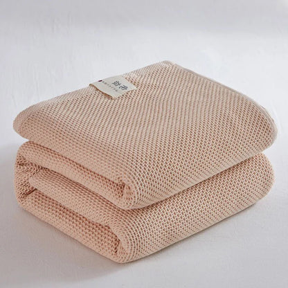 Air-Knit Waffle Summer Blanket | 100% Cotton