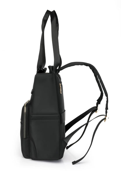 The Contemporary Carryall: Women's Chic Nylon Shoulder Backpack