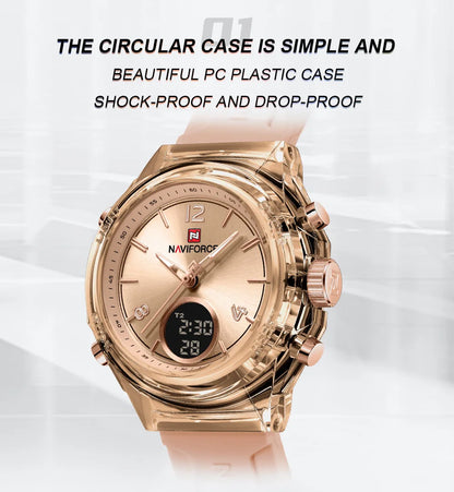 The Navigator: Women's Multifunctional Dual-Time Sport-Chic Quartz Movement Wristwatch