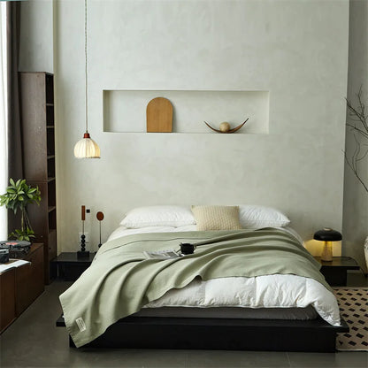 The Woven Sanctuary: All-Season Premium Cotton-Linen Drape Bedding