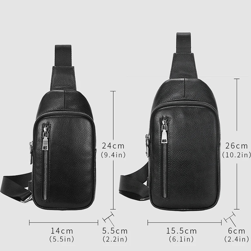 Men's Urban Cross Body Sling Bag in Genuine Leather
