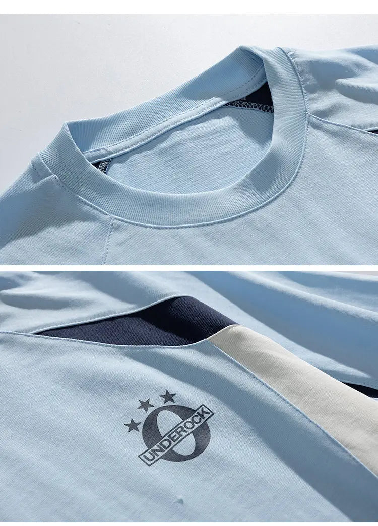 The Off-Pitch Essential: Retro-Sport Patchwork Tee