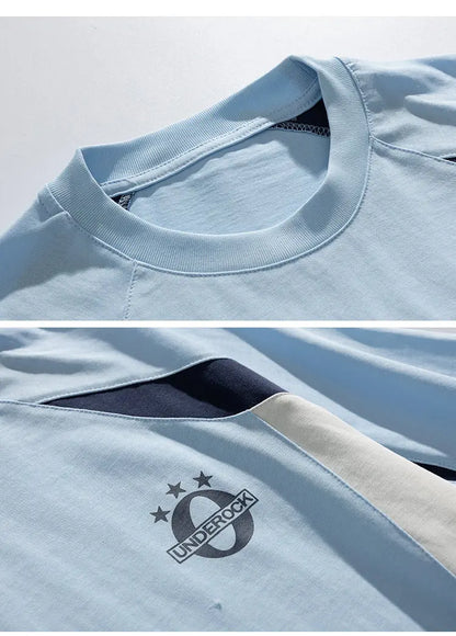 The Off-Pitch Essential: Retro-Sport Patchwork Tee