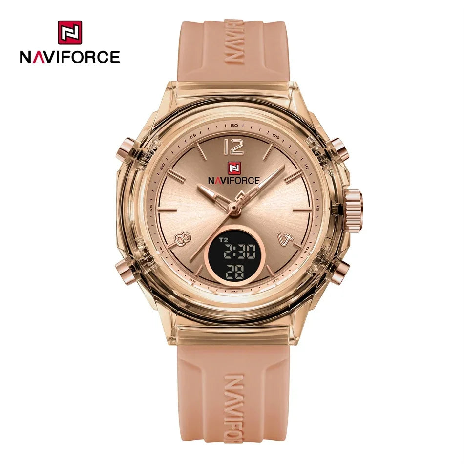The Navigator: Women's Multifunctional Dual-Time Sport-Chic Quartz Movement Wristwatch
