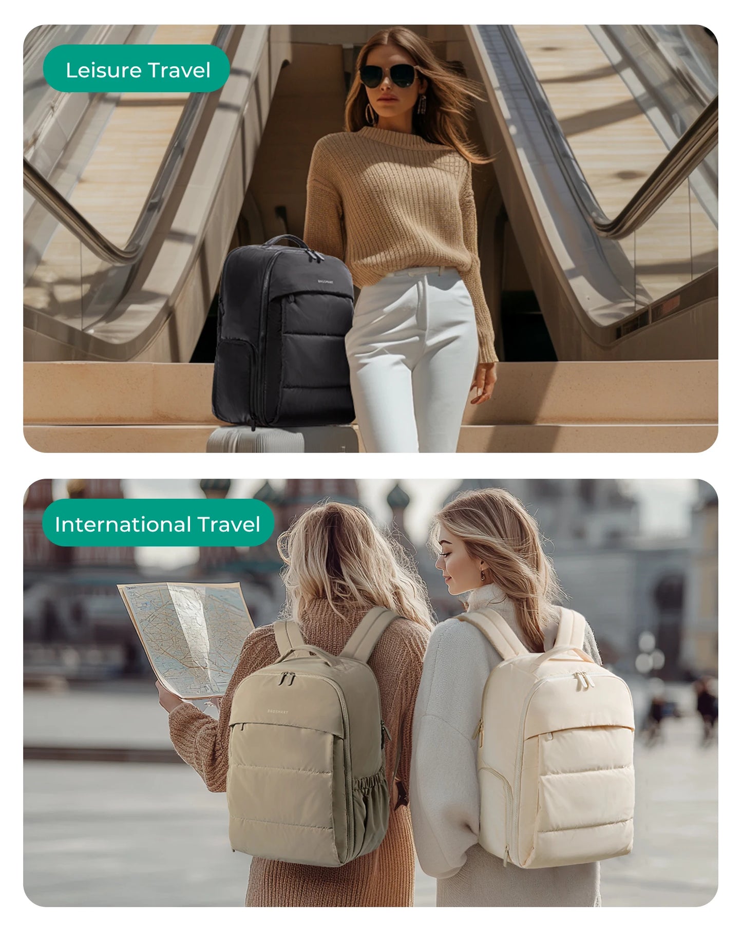 Chic Puffer Traveller | Airline-Approved Carry-On Backpack