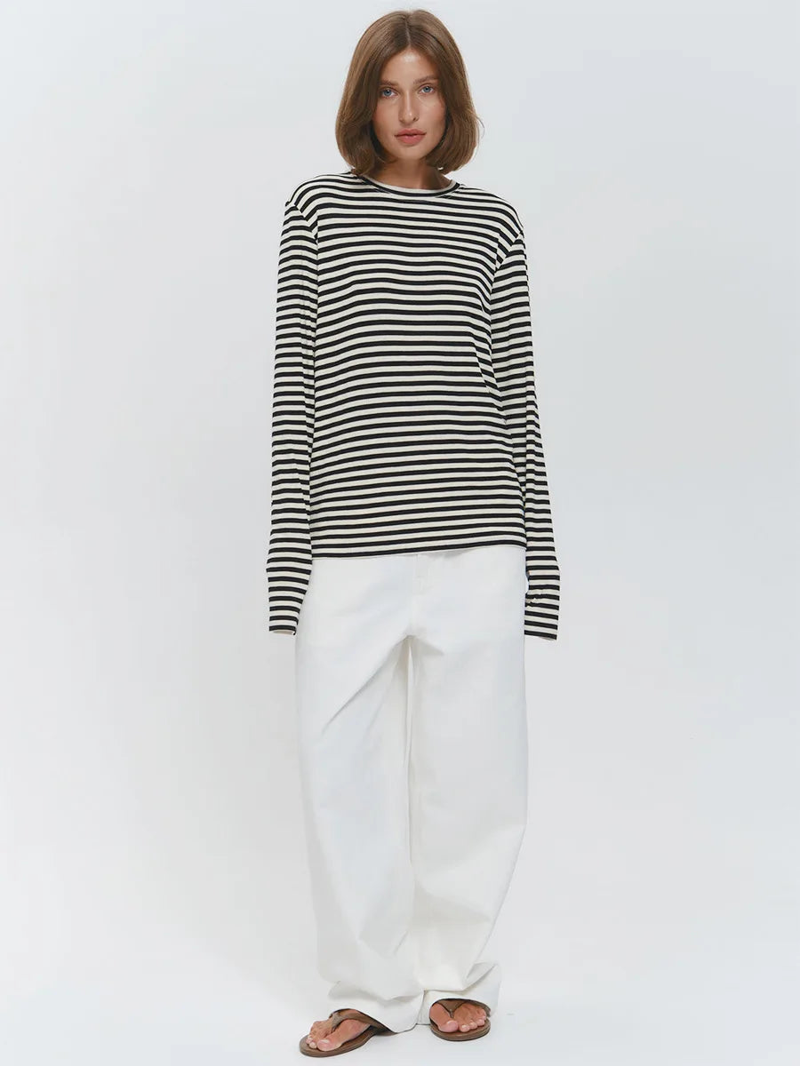 Effortless Chic: The Ultimate Monday-to-Sunday Striped Long Sleeve
