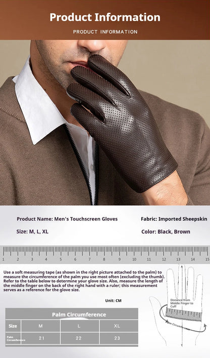 Men's Genuine Leather Gloves for Men