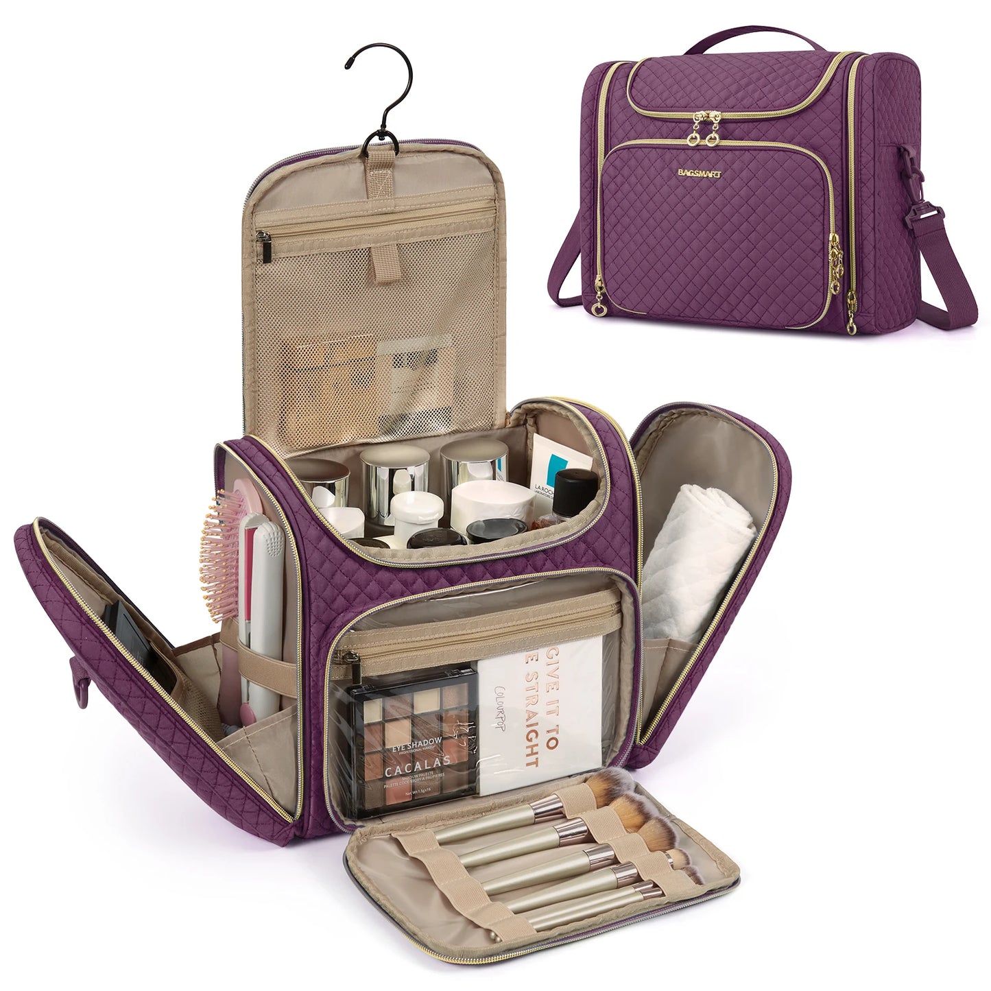 The 'Jetsetter' Quilted Beauty Organizer by BAGSMART
