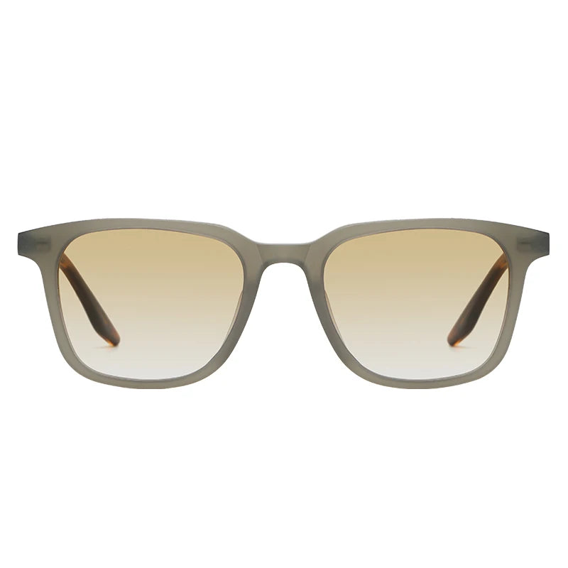 Sunglasses with a brown gradient lens on a white background