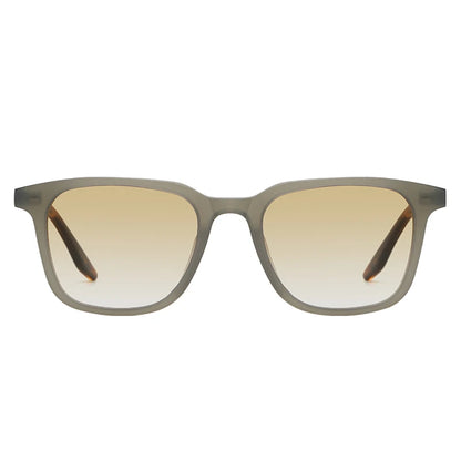 Sunglasses with a brown gradient lens on a white background