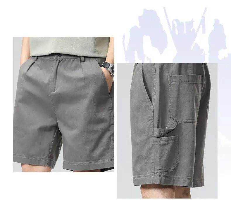 Men’s Cotton Herringbone Utility Short