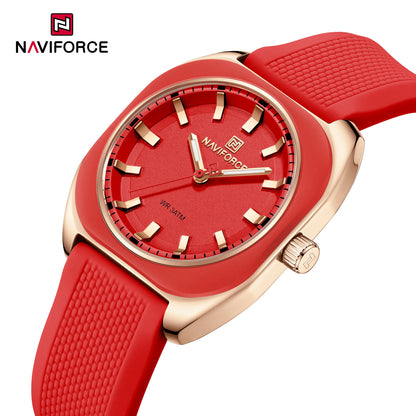 The Naviforce Polygon Women's Watch: Sculpted Simplicity for the Modern Wardrobe