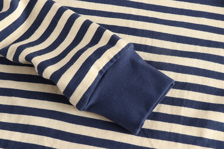 The Mariner's Heir: American Retro Men's Heavyweight Striped Henley