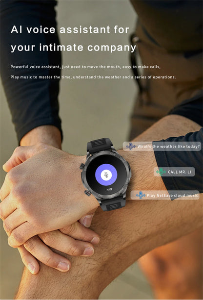 Men's GPS Sports Smartwatch: 1.53" HD Screen, Bluetooth Calling, Compass, & NFC Access