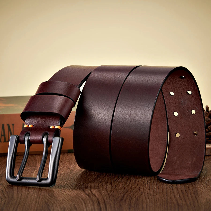 The Maverick | Men's Double-Pin Buckle Real Leather Belt