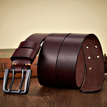 The Maverick | Men's Double-Pin Buckle Real Leather Belt