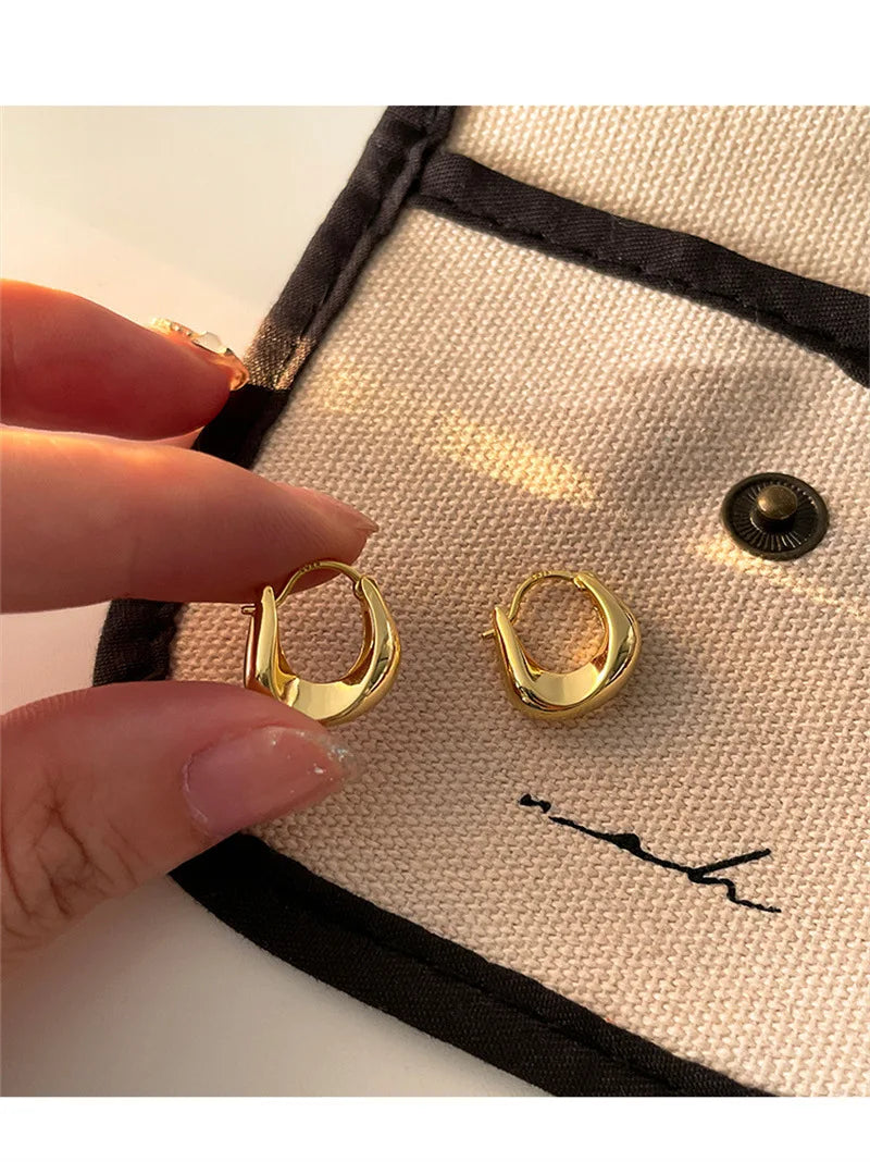 Ear Hoop Earrings in Sterling Silver