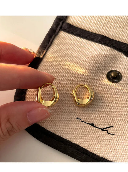 Ear Hoop Earrings in Sterling Silver