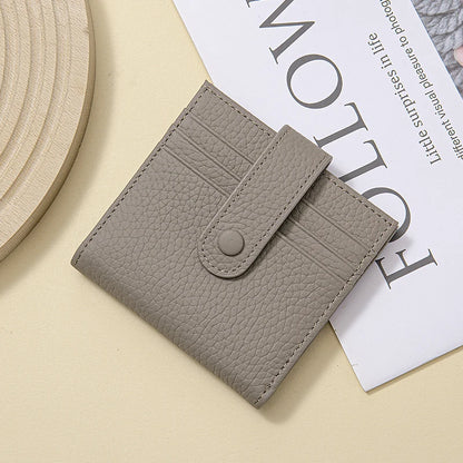 Women's Top-Grain Leather RFID Wallet | Ultra-Thin Mini Purse & Card Holder