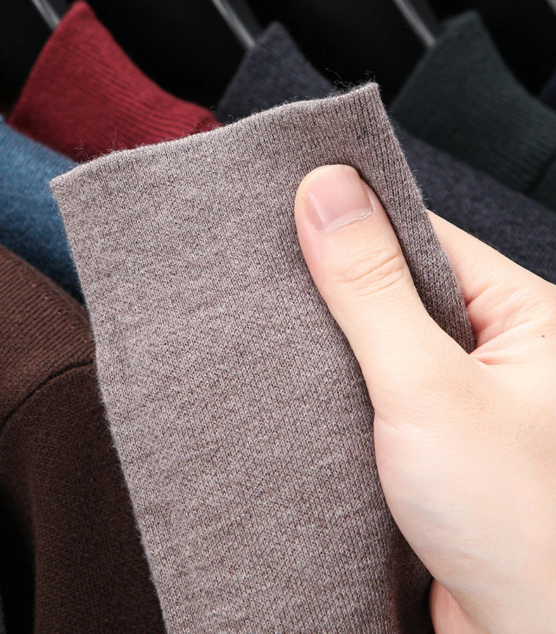 Men's Stand Collar Half Zip Knit