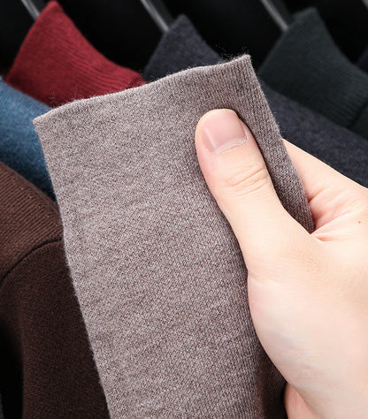 Men's Stand Collar Half Zip Knit