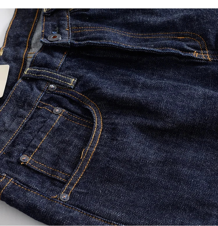 The 'Selvedge Sentinel' Men's Authentic American RED Selvage Denim | Straight Leg