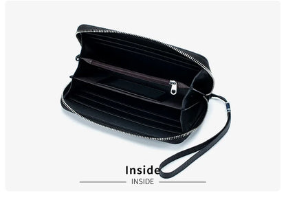 The Coveted Clutch: Women's ZIP Clutch in Top-Grain Leather with RFID Protection