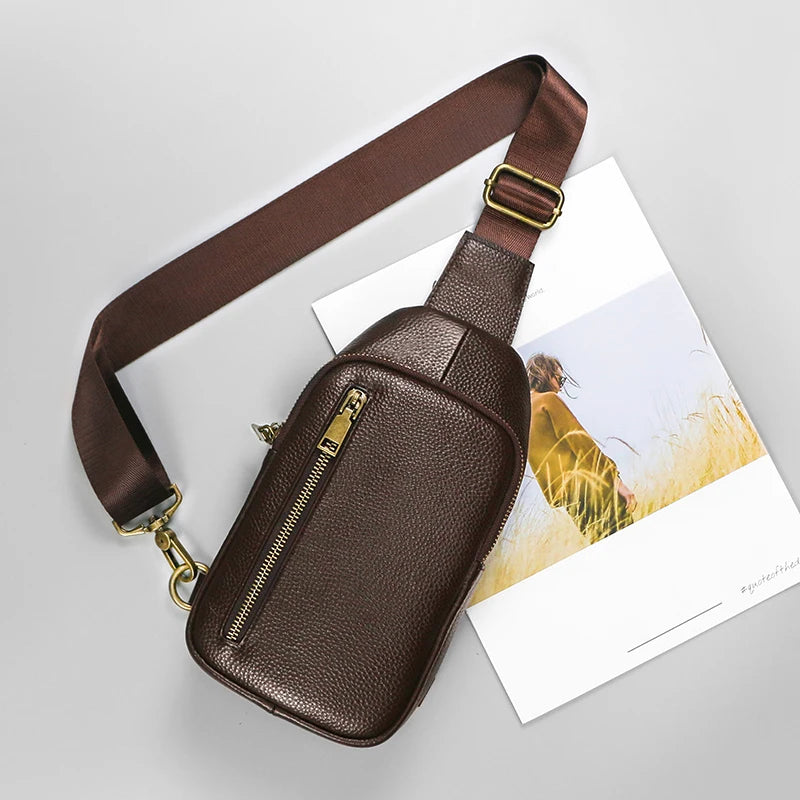 Men's Urban Cross Body Sling Bag in Genuine Leather