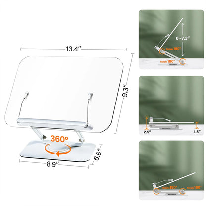 Elevate Your View: The 360° Desktop Curator Book | iPad | Tablet | Laptop Stand