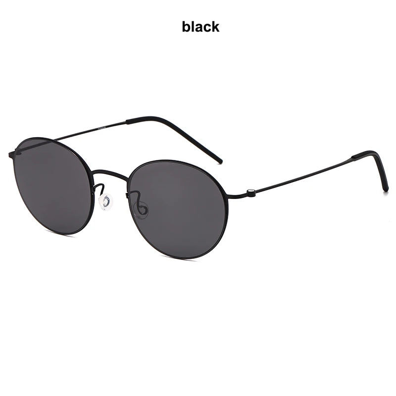 Elevate Your Vision: The Screwless Titanium Retro Rounds Sunglasses