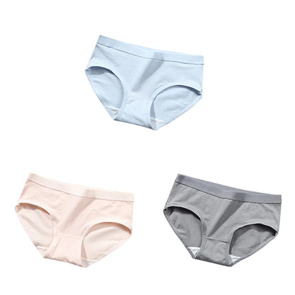 The Bauhaus Rhythm Set | Minimalist Mid-Rise Women's Cotton Briefs (3-Pack)