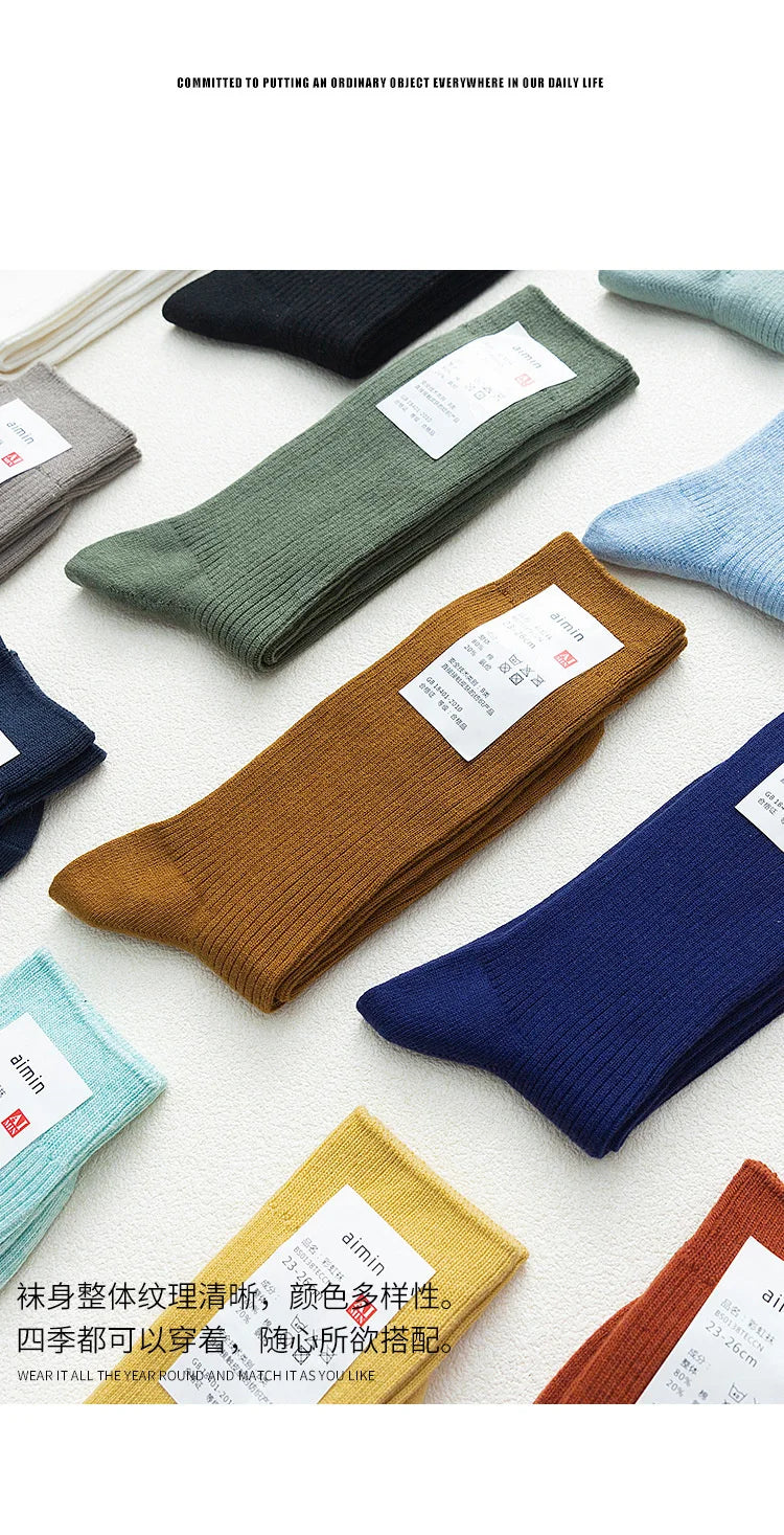 Originals Japanese Double Needles Cotton Long Socks