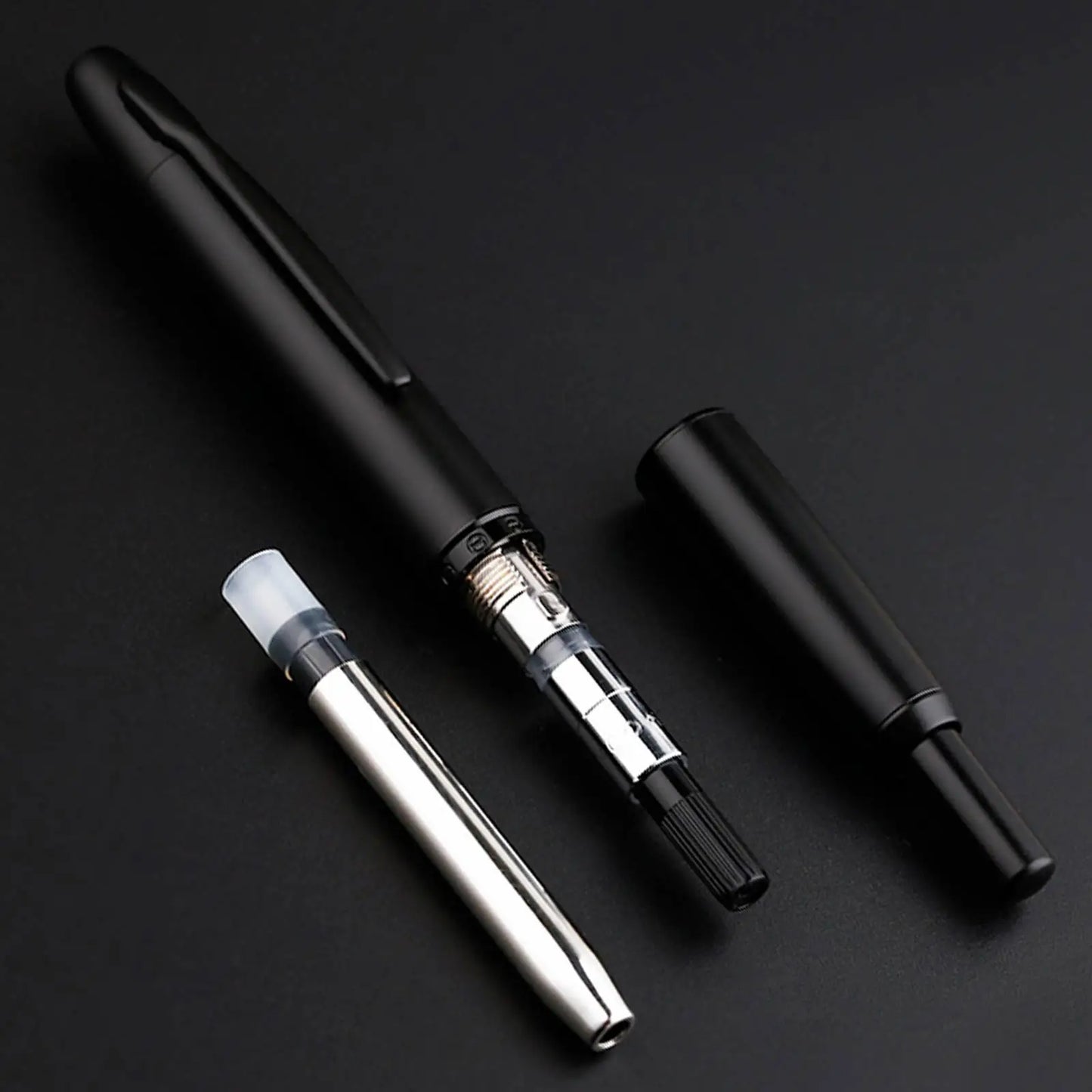 The Executive Grip: Metal Press Luxury Fountain Pen – Effortless Style, Precision Writing.
