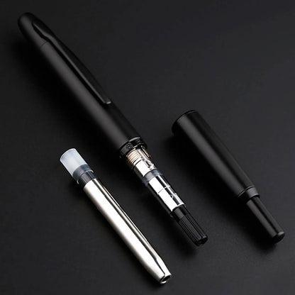 The Executive Grip: Metal Press Luxury Fountain Pen – Effortless Style, Precision Writing.