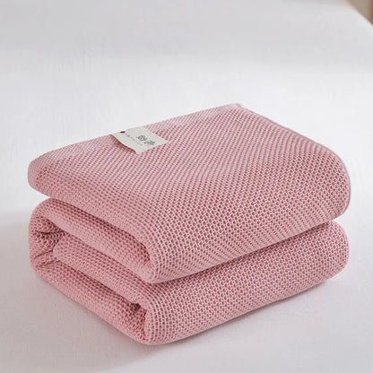 Air-Knit Waffle Summer Blanket | 100% Cotton