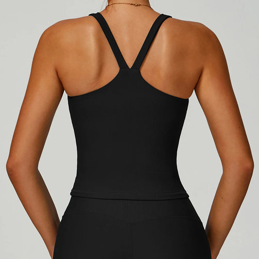 The Sculpt Ribbed Racerback: Your Second-Skin Performance Sports Essential Vest