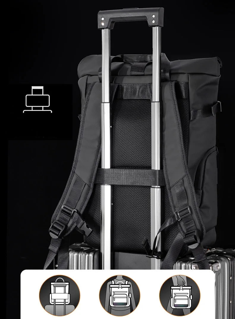 The Maverick Roll-Top Travel Laptop Rucksack | Urban Commuter, Outdoor, Camping Explorer, School  Backpack