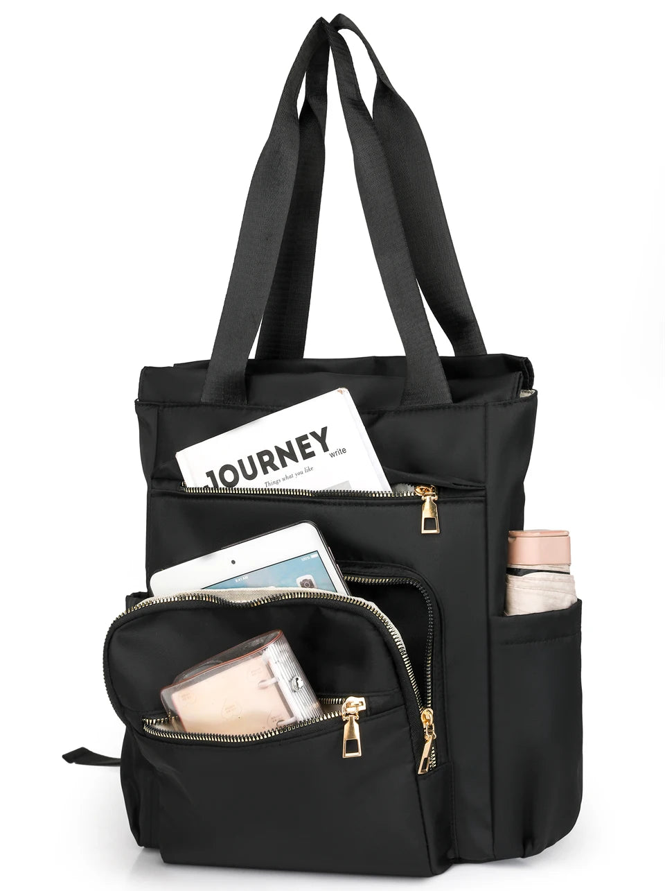The Contemporary Carryall: Women's Chic Nylon Shoulder Backpack