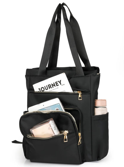 The Contemporary Carryall: Women's Chic Nylon Shoulder Backpack