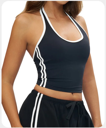 The Sculpt Halter: Retro-Chic Performance Sports Vest
