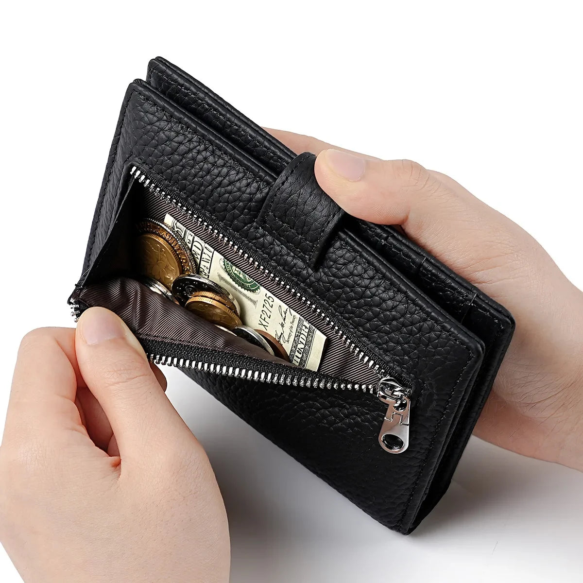 The Jetset Nomad: Pebbled Leather RFID Passport & Travel Wallet