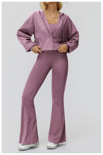 Women's Deep-V Sweatshirt Sports Top | Loose Fit Yoga & Running Sweatshirt