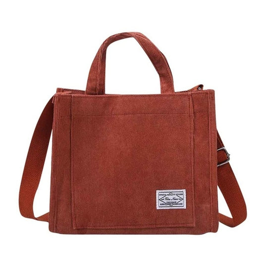 Women's Corduroy Shoulder Messenger Bag