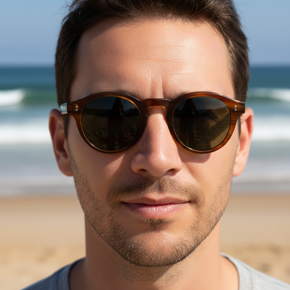 The Archive Circle: Sculpted Acetate Polarised Sunglasses