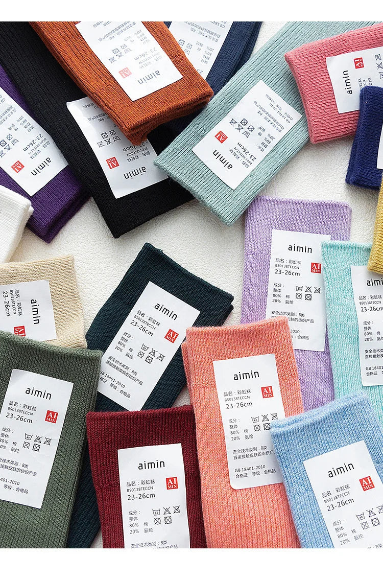 Originals Japanese Double Needles Cotton Long Socks