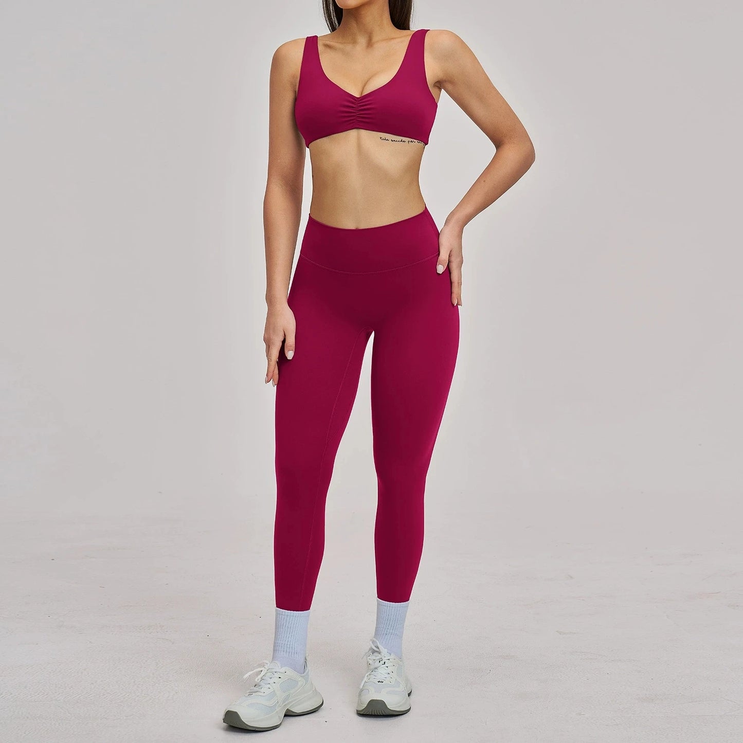 The Aura Ribbed Seamless Sports Yoga Set