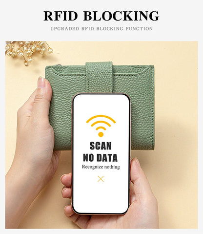 Women's Existentialist Compact RFID Wallet  | Top Grain Leather