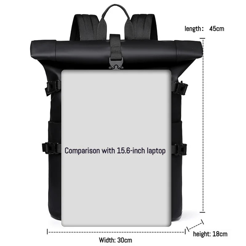 Unisex Urban Nomad Roll-Top Backpack