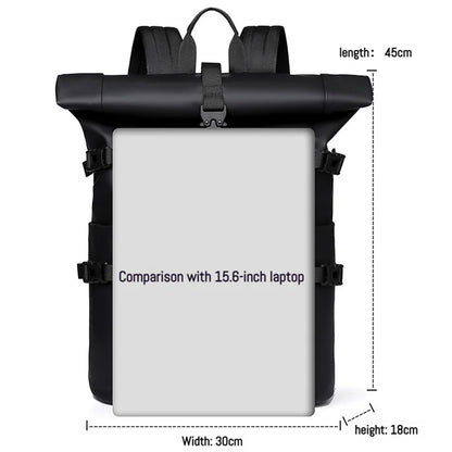 Unisex Urban Nomad Roll-Top Backpack